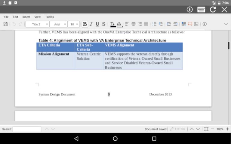 AndrOffice редактор DOC XLS для Android — скриншот 5