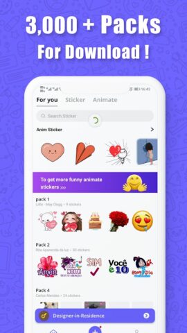 Anim live sticker-WAStickerApp для Android — скриншот 4