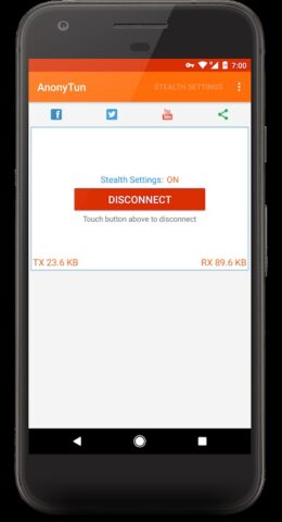 AnonyTun для Android — скриншот 2