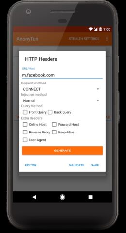 AnonyTun для Android — скриншот 5
