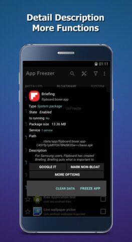 App Freezer для Android — скриншот 2