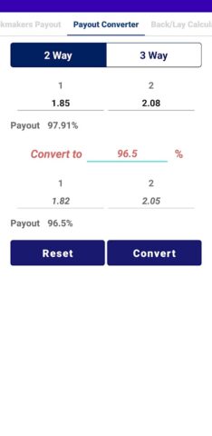 Surebet Calculator для Android — скриншот 5