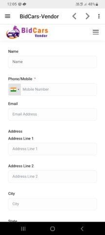 BidCars — Vendor для Android — скриншот 3