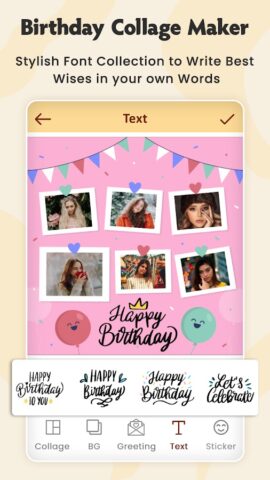 Birthday Photo Collage Maker для Android — скриншот 4