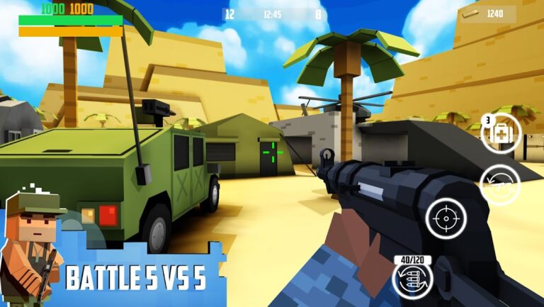 Block Gun 3D: FPS Shooter PvP для Android — скриншот 1