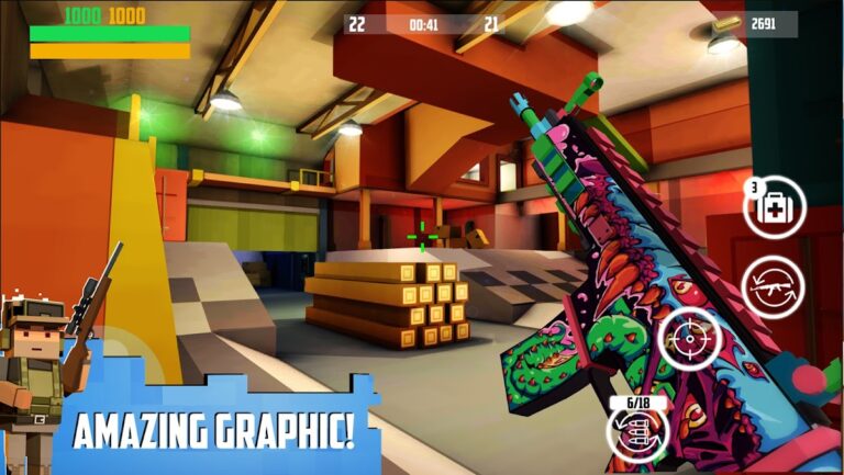 Block Gun 3D: FPS Shooter PvP для Android — скриншот 2