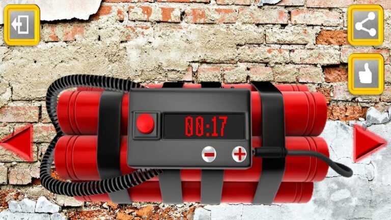 Взрыв бомбы — сломанный экран для Android — скриншот 1