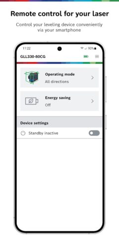 Bosch Levelling Remote App для Android — скриншот 1