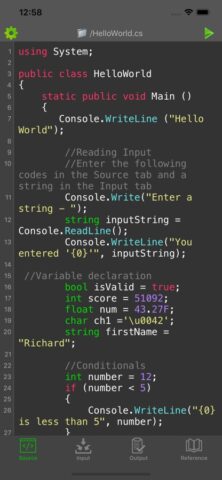 C# Programming Compiler для iOS — скриншот 1