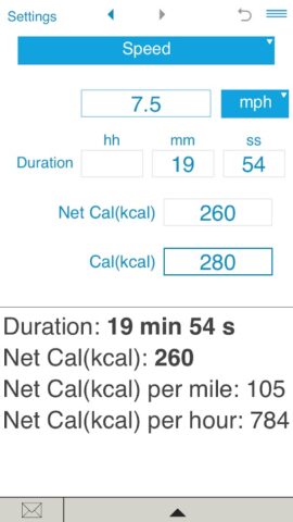 Калькулятор расхода калорий пр для Android — скриншот 3