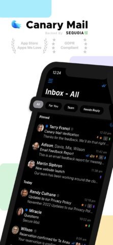 Canary Mail – AI Email для iOS — скриншот 1