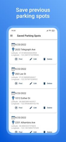 Местоположение автомобиля для Android — скриншот 1