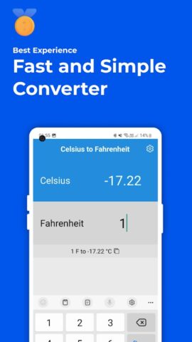 Celsius to Fahrenheit Convert для Android — скриншот 1