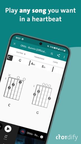 Chordify: аккорды песен — скриншот 1