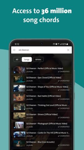 Chordify: аккорды песен — скриншот 2