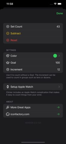 Clicker — Count Anything для iOS — скриншот 3