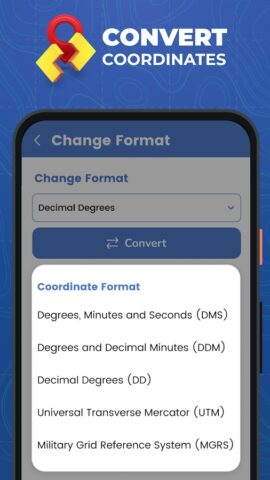Coordinates Converter: GPS Map для Android — скриншот 1