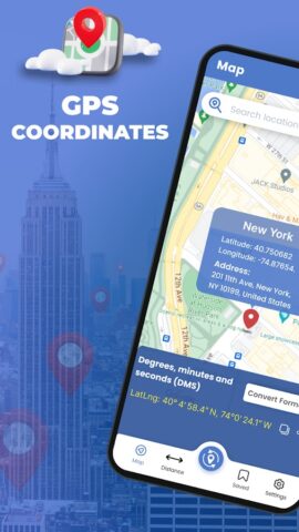 Coordinates Converter: GPS Map для Android — скриншот 2