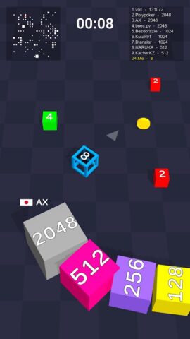 Cube Arena 2048 — змейка числа для Android — скриншот 2