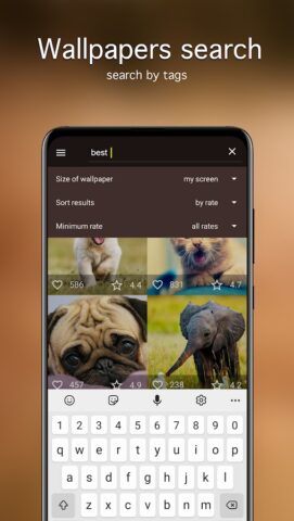 Обои с милыми животными 4K для Android — скриншот 3