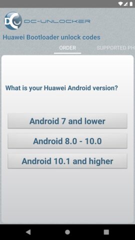 DC Huawei Bootloader Codes для Android — скриншот 1