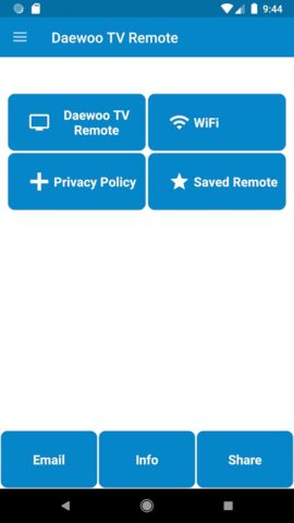 Daewoo TV Remote Control для Android — скриншот 1