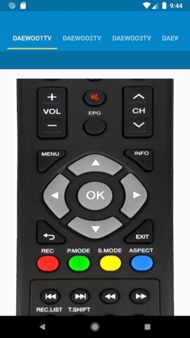 Daewoo TV Remote Control для Android — скриншот 5