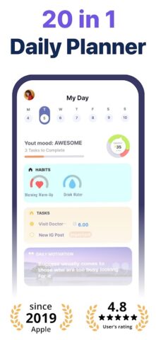 Ежедневник, Планировщик: Brite для Android — скриншот 1