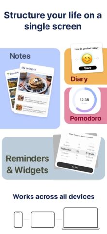 Ежедневник, Планировщик: Brite для Android — скриншот 3