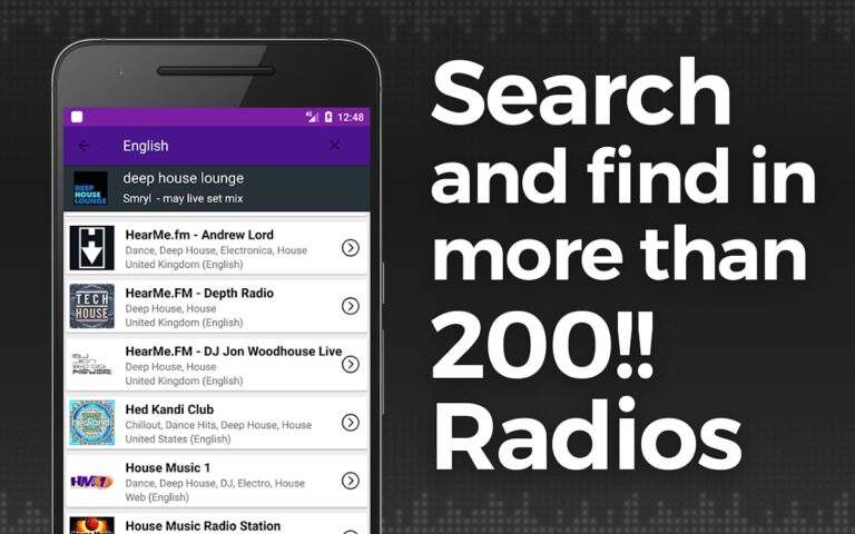 Deep House Music Radio для Android — скриншот 2