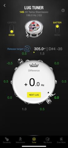 Drumtune PRO | Drum Tuner для iOS — скриншот 2