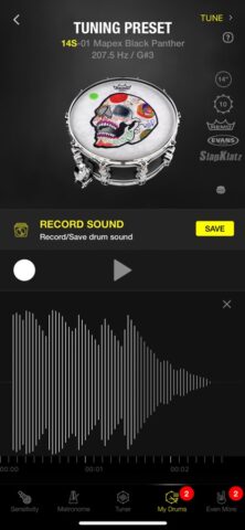 Drumtune PRO | Drum Tuner для iOS — скриншот 4