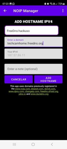 Dynamic DNS: Updater Noip для Android — скриншот 2