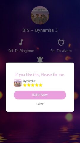 Dynamite — BTS Ringtone для Android — скриншот 3