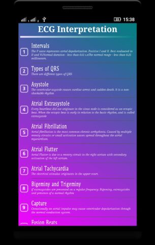 Интерпретация ЭКГ (ECG Interp) для Android — скриншот 1