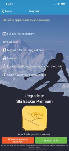 Oтслеживание лыжи Ski Tracks для iOS — скриншот 4