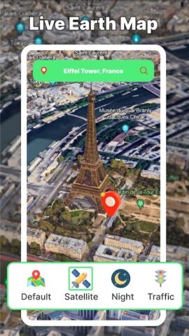 Earth Map Satellite: View Live для Android — скриншот 1