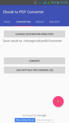 Ebook to PDF Converter для Android — скриншот 3
