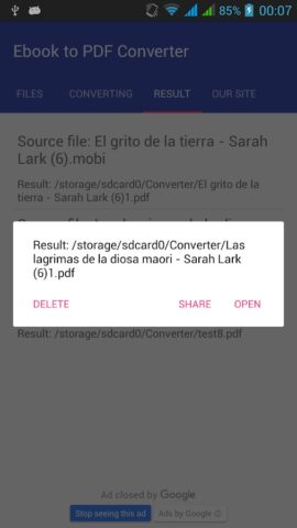 Ebook to PDF Converter для Android — скриншот 5