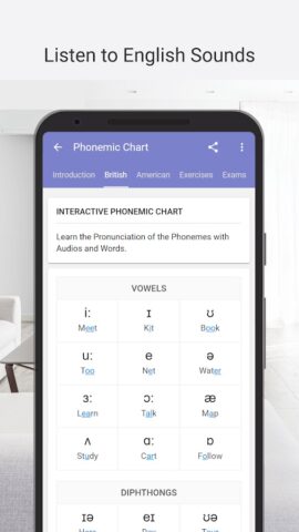 English Phonetics & Vocabulary для Android — скриншот 3
