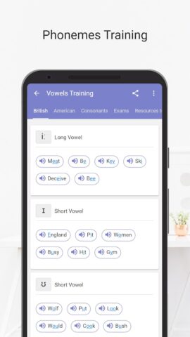 English Phonetics & Vocabulary для Android — скриншот 5