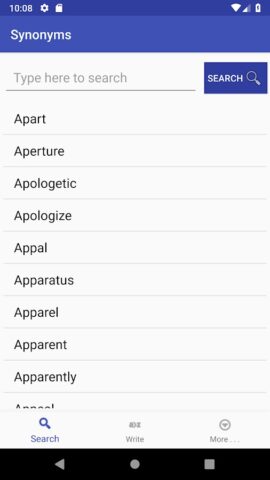 English Synonyms Dictionary для Android — скриншот 1