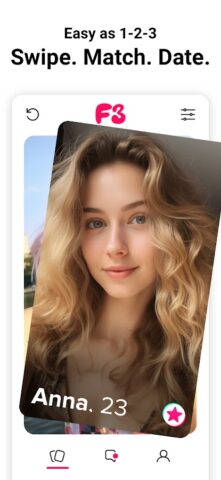 F3: Знакомства, Друзья, Чат для Android — скриншот 1