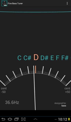 Точный тюнер баса — Bass Tuner для Android — скриншот 1