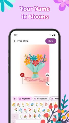 Flower Language Keyboard DIY для Android — скриншот 4