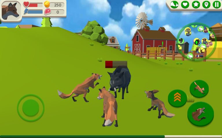 Fox Family — Animal Simulator для Android — скриншот 1