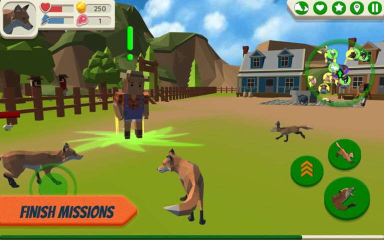Fox Family — Animal Simulator для Android — скриншот 3