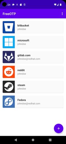 FreeOTP Authenticator — скриншот 1