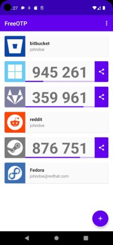 FreeOTP Authenticator — скриншот 2