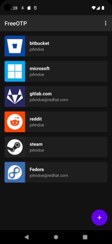 FreeOTP Authenticator — скриншот 3